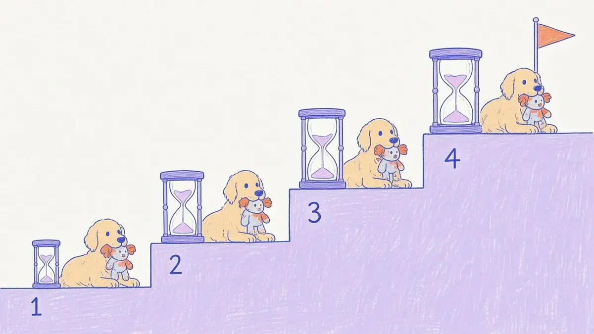 Infografía ilustrada con una escalera de cuatro peldaños que muestra salidas cada vez más largas